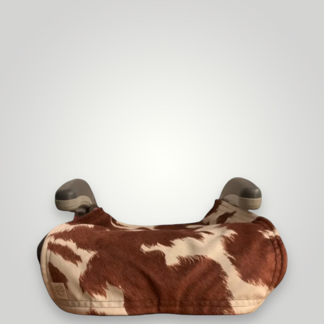 Cowhide Velvet Booster Seat Cover